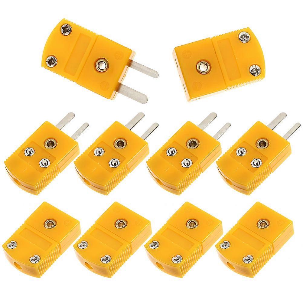 5 Sets Type Thermocouple Connector Adapters, Male Female Wire Connectors with High Temp Insulation for Easy Installation & RTD Circuit Compatibility