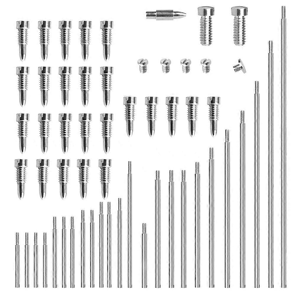 Saxophone Repair Kit with Steel Threaded Shafts and Screws for Instrument Maintenance Silver