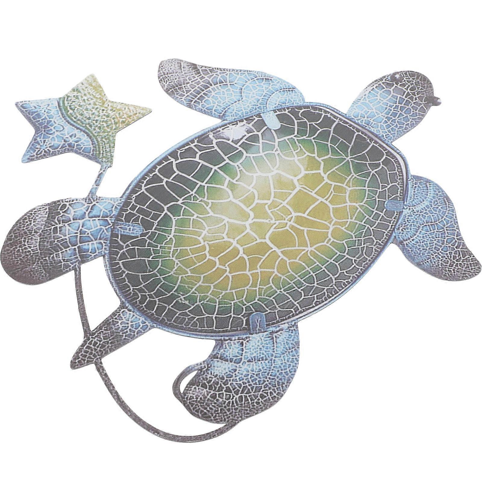 Turtle Shape Iron Wall Decor Assorted Color Hanging Turtle Pendant 1 Pcs