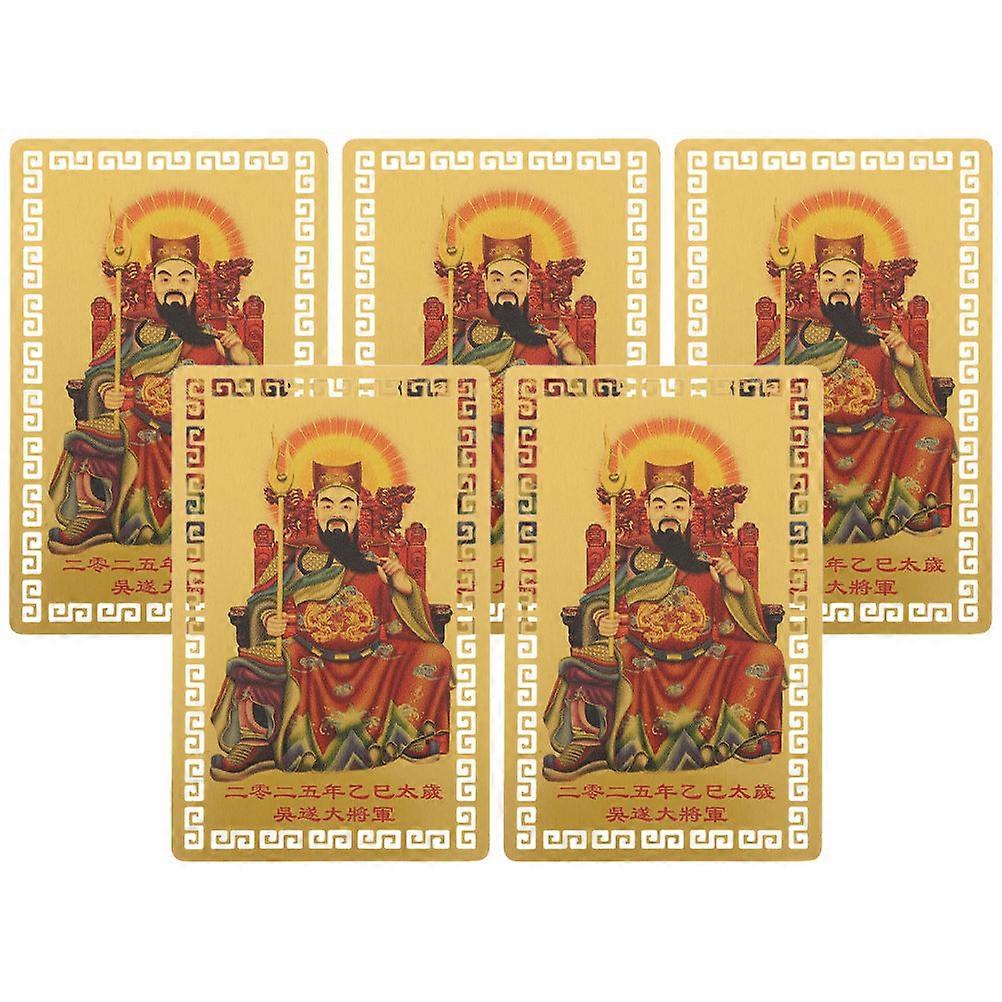 Wealth Protection Chinese Taisui Card Decoration For Home And Car 8.60X5.40X0.10CM 5Set