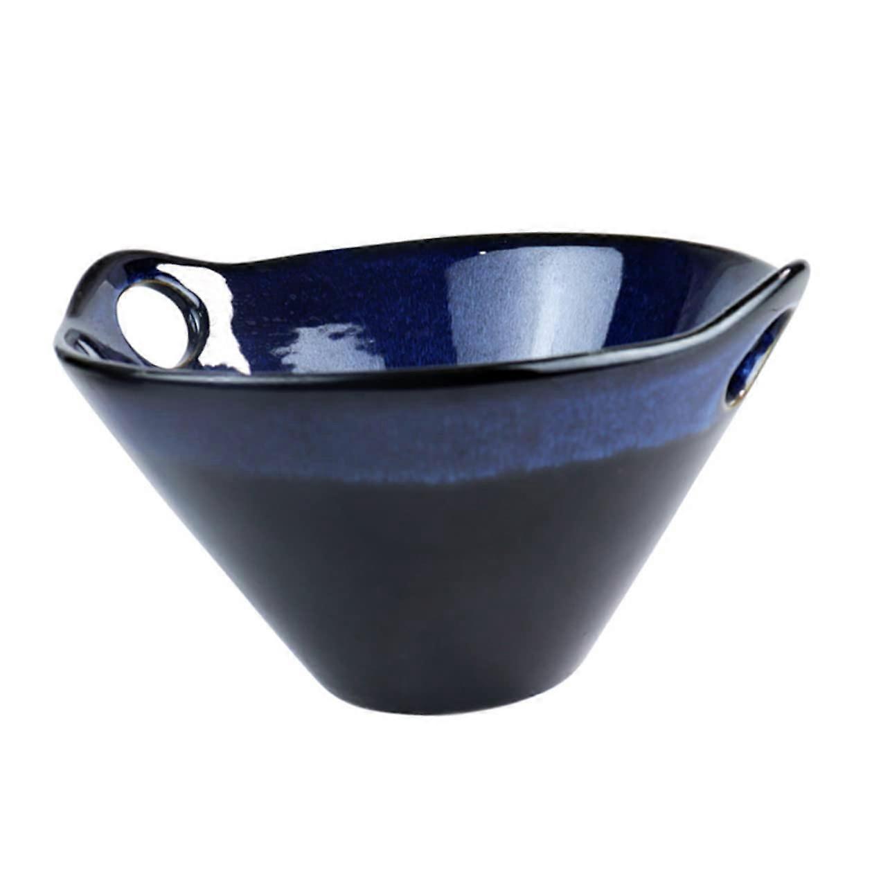1 piece core type ceramic ramen bowl with double handles for home and restaurants, safe and practical for noodles, salads, and soups