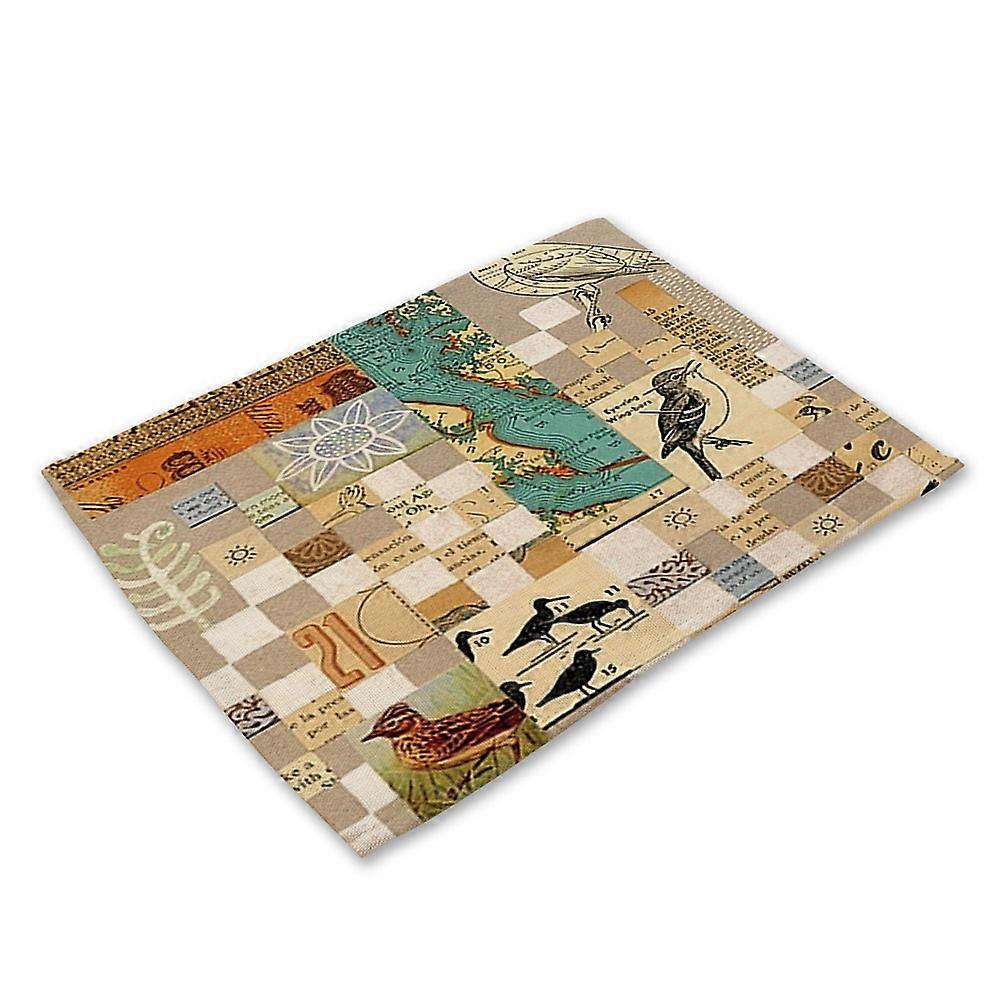 Beautiful Cartoon Bird Pattern Heat Insulation Placemat Tableware Table Mat (MA0017-18)