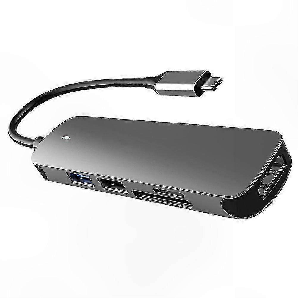 5-in-1 USB Hub for Laptop, Aluminum Dock with 4K Video Output for Study and Office Use
