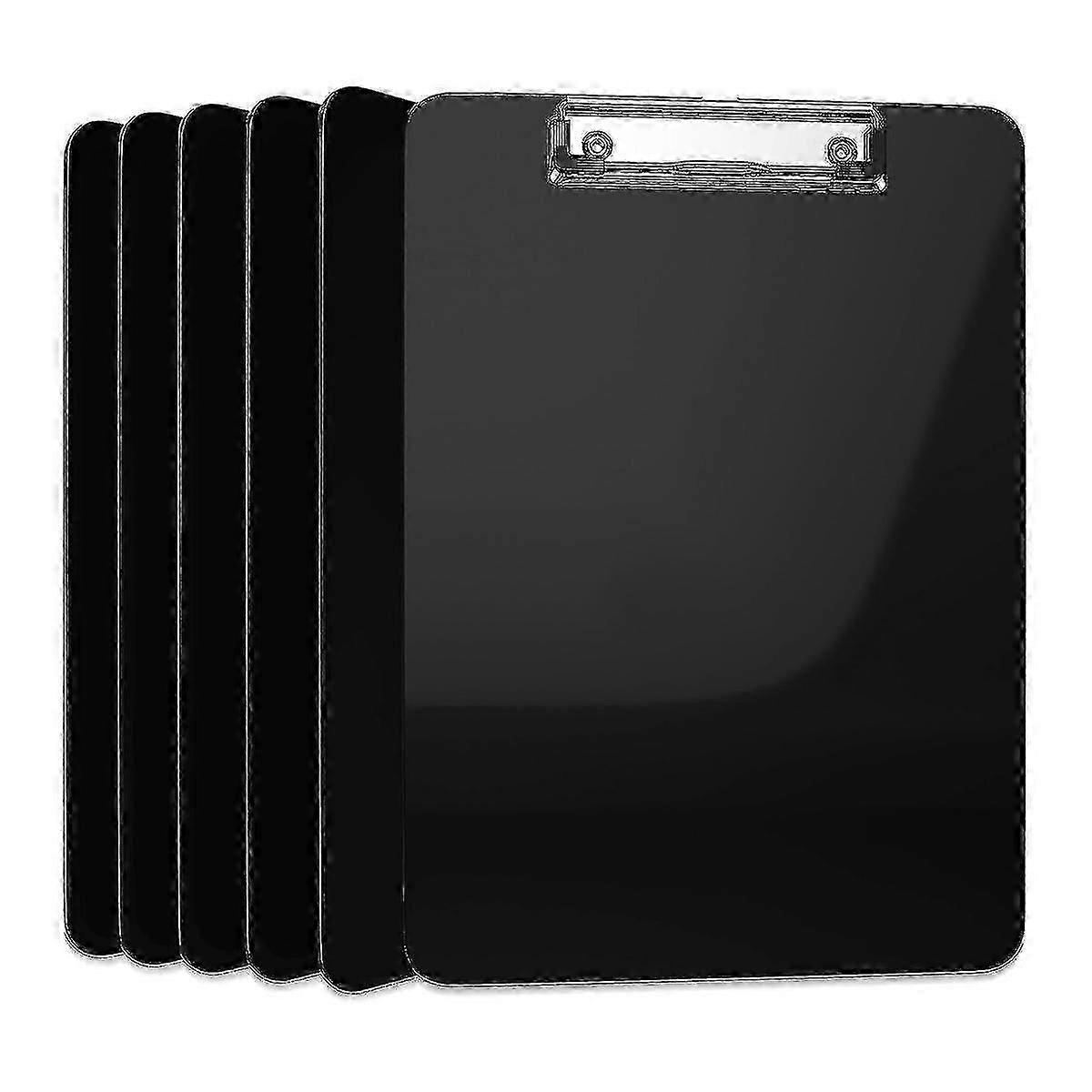 6 πλαστικό πρόχειρο πακέτο μαύρο clip boards χαμηλού προφίλ μεταλλικό clip board μέγεθος επιστολής μαζικό σύνολο κατηγορίας