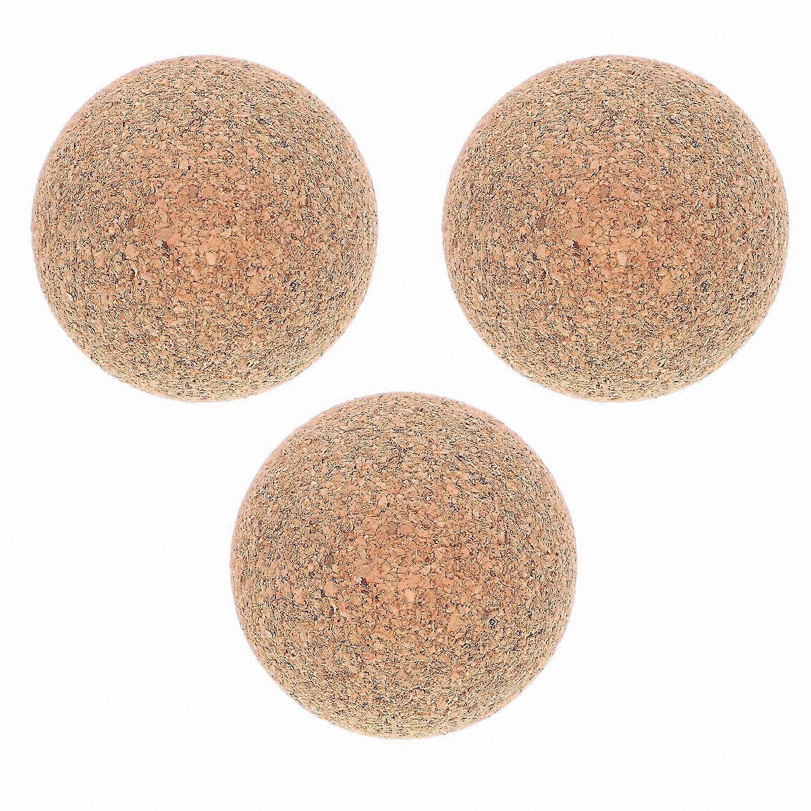 Cork Foosball Balls Set of 3 Durable Wooden Replacement Balls for Portable Table Games