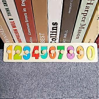 Montessori Toy Wooden Building Blocks Early Learning Educational Toys Color Shape Match Kids Puzzle Puzzle