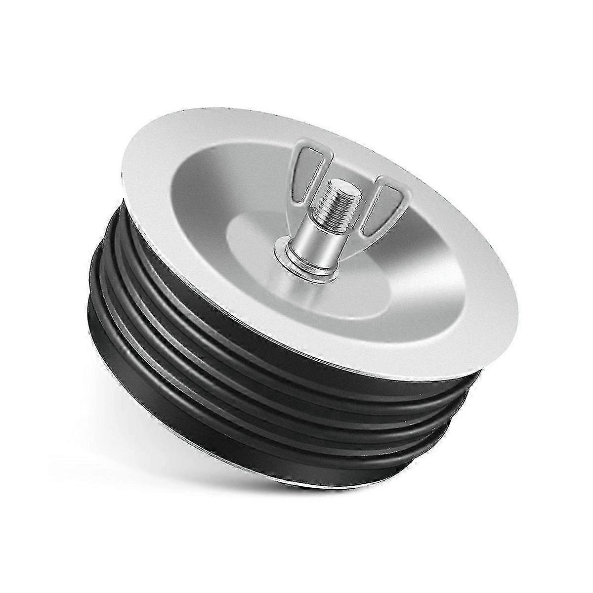 Galvanized Steel Sewer Cleanout Cap with Wing Nut & Screw, 4-Inch Sturdy Mechanical Test Plug Edition 0816