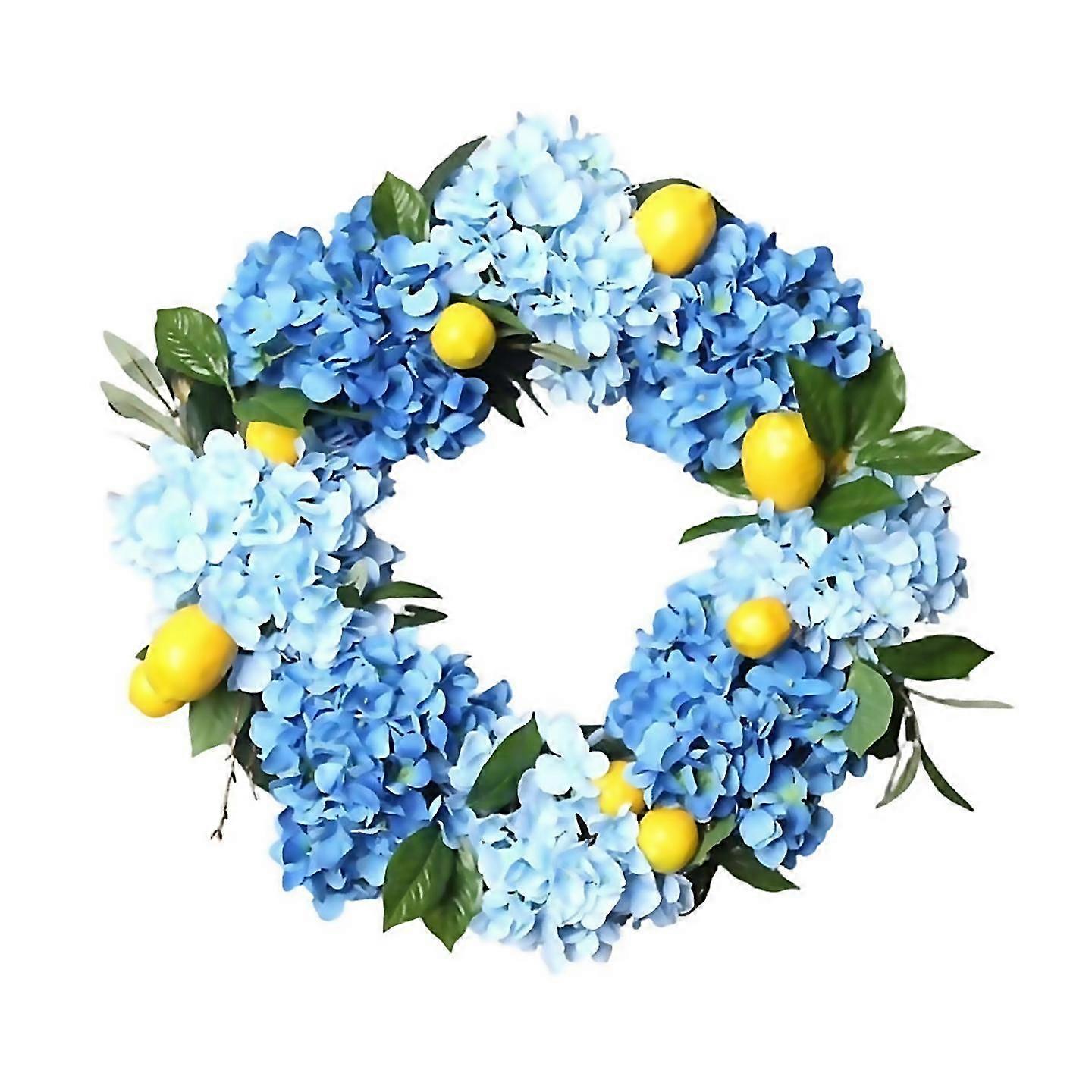 For flower hydrangea lemon wreath door decoration living