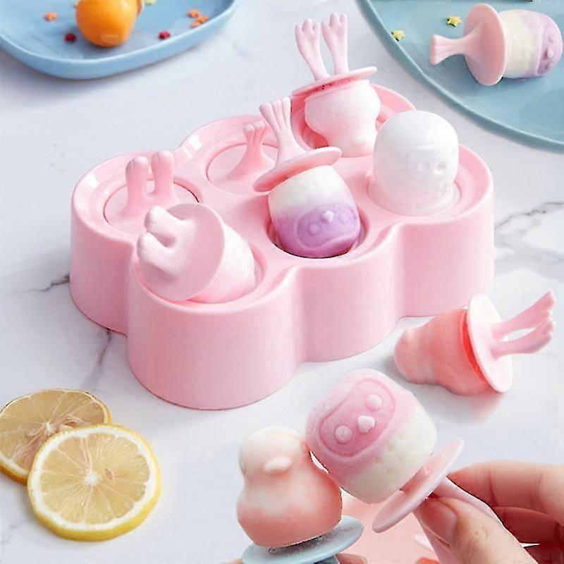 6 Grids Triangle/Rectangle Shape Silicone Kitchen DIY Ice Cream Maker Tray Mould