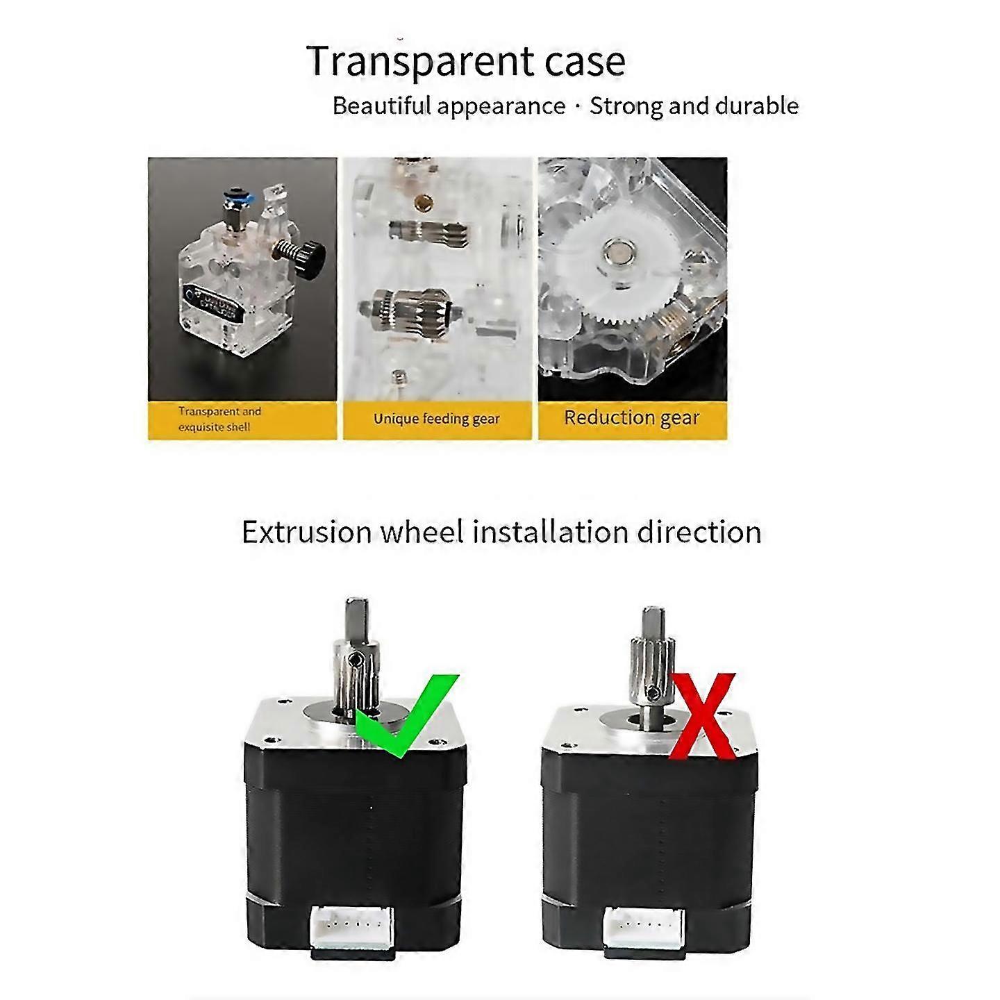 Pour imprimante 3d extrudeuse à double entraînement double engrenage Longshort Range universel