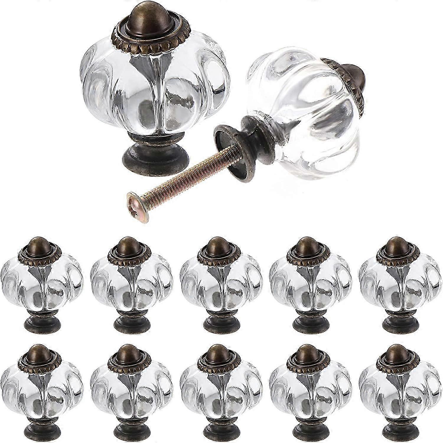 12 Pack Round Chic Pumpkin Shaped Cupboard Knobs for Kitchen Drawer