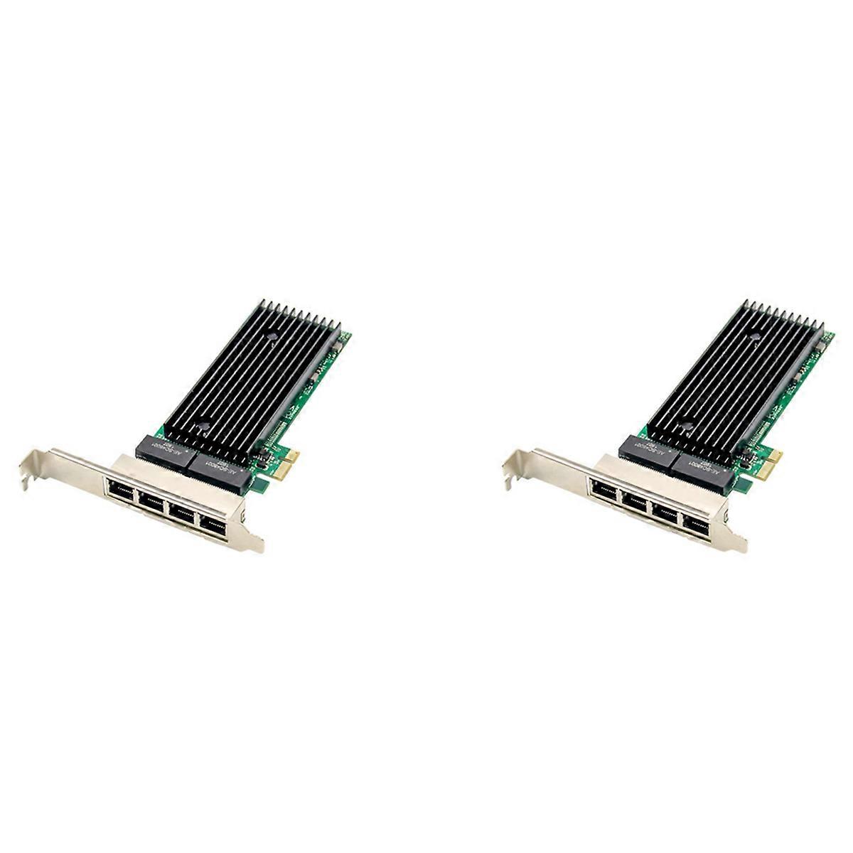 2X PCI-E 4 Port RJ45 Server 1X PCIe X1 82576 Chip 10/100/1000Mbps Lan Quad Port Server Gigabit Netwo