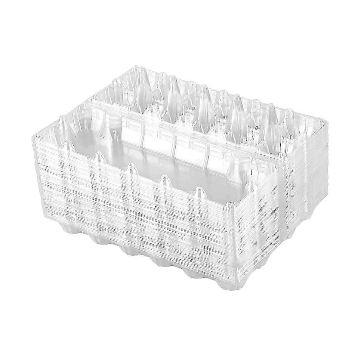 60 Pack Plastic Egg Cartons Cheap Bulk One Dozen Clear Empty Egg Cartons for Chicken Eggs