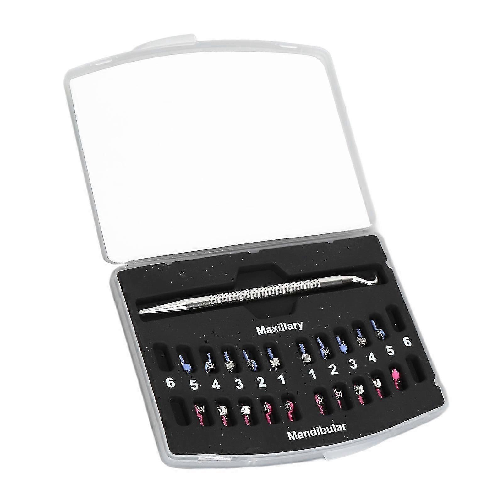 Tooth Bracket Self Ligating High Hardness Rust Proof Compact Polished Teeth Brace Holder with Storage Box