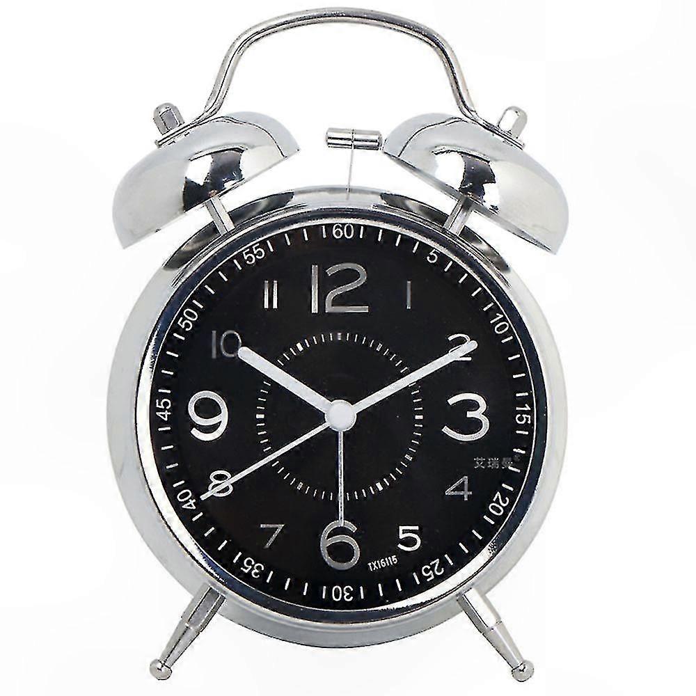 6 Vibrant Alarm Clocks for Deep Sleepers, 4" Quiet Non-Ticking Quartz with Backlight & Dual Bell Design