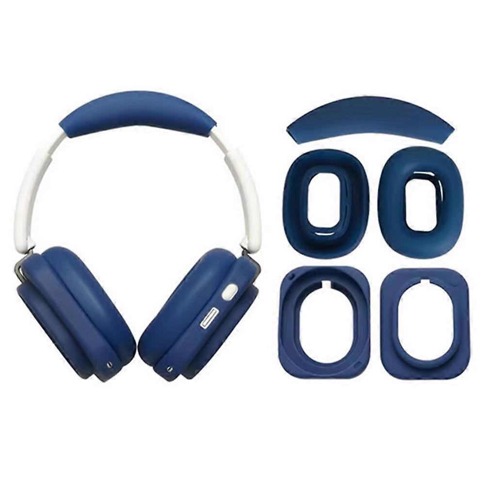 TKdaddy For Nothing Headphone (1) Silicone Case Set Scratch Resistant Protective Cover with Inner / Outer / Headband Shell Dark Blue