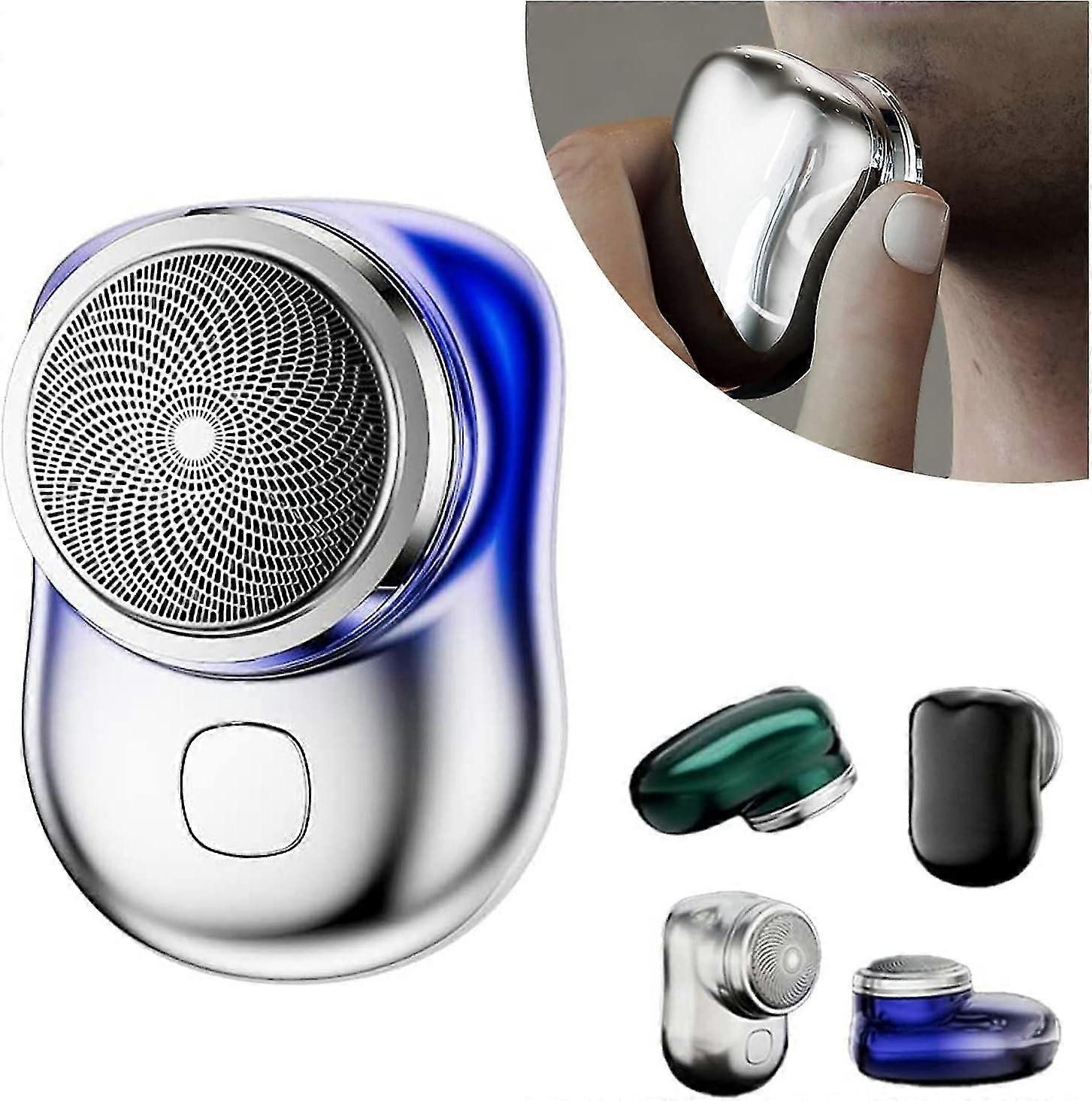 Portable Mini Electric Shaver for Men - Easy One-button Operation, Home & Car Use