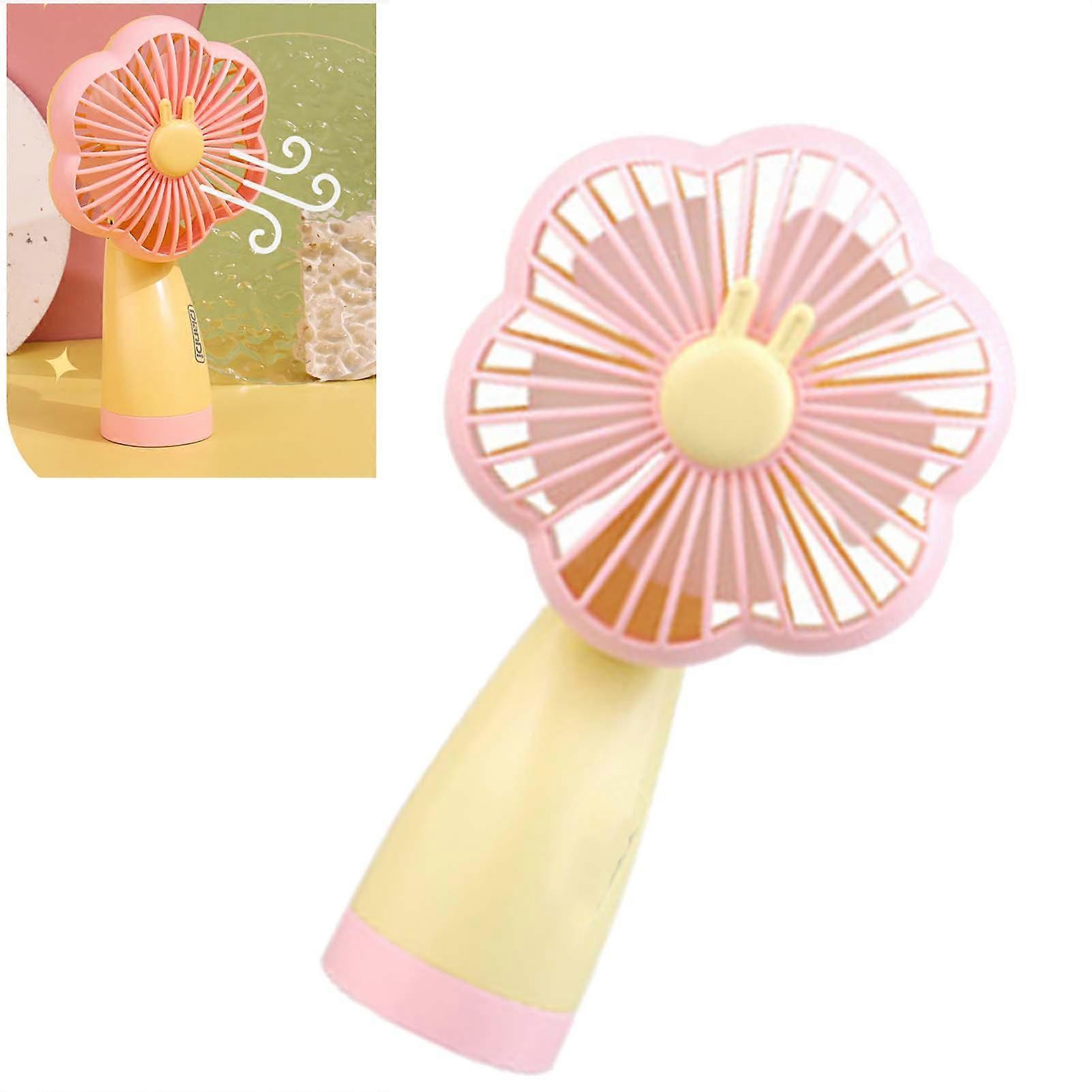Mini Handheld USB Rechargeable Pocket Fan Sakura Pink Small Size