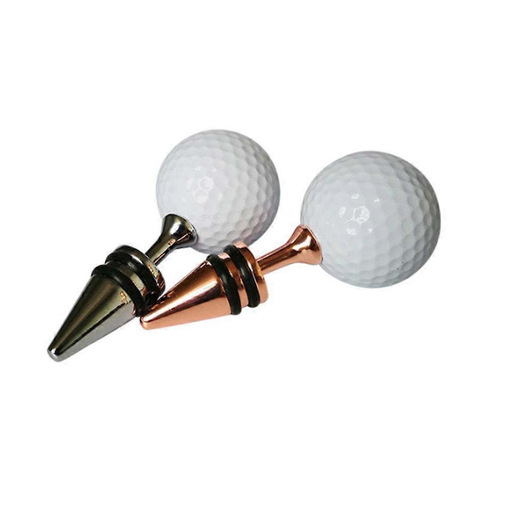 White Aluminum Alloy Wine Stoppers with Creative Ball Design for Bottles Safe Rustproof 3.15 inches