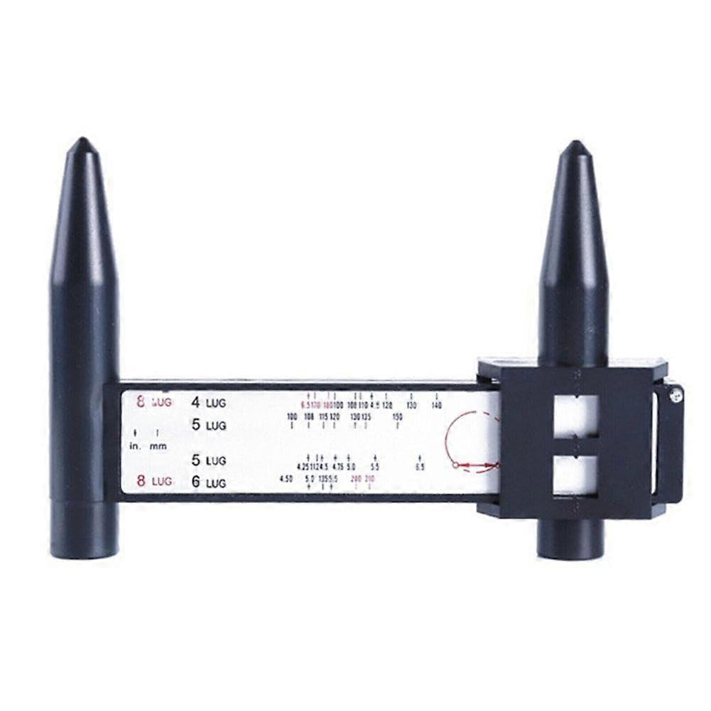 Wheel Rim Pattern Sliding PCD Measuring Tool Gauge Ruler With 8 Holes Hub Pitch And Lug Measurement