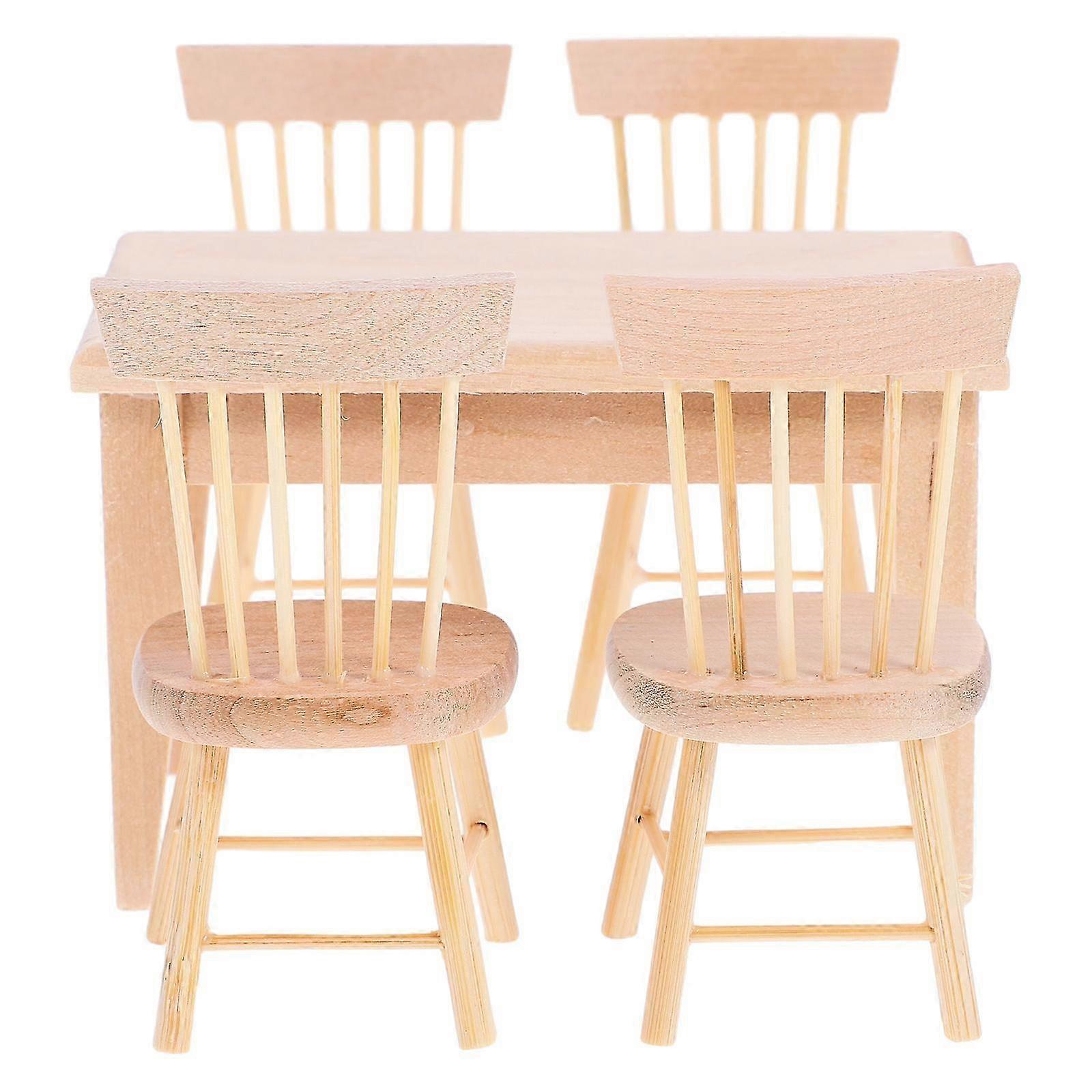 1Set of Simulated Retro Seat Toys Artificial Micro Decors Photograph Layout Props Wooden Ornaments Mini House Micro World Supplies (Random Color)