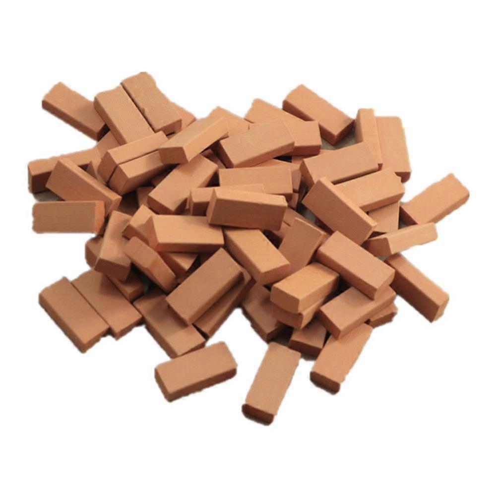 Miniature Brick Small Red Brick Toy DIY Function 100Pcs for Model Displays