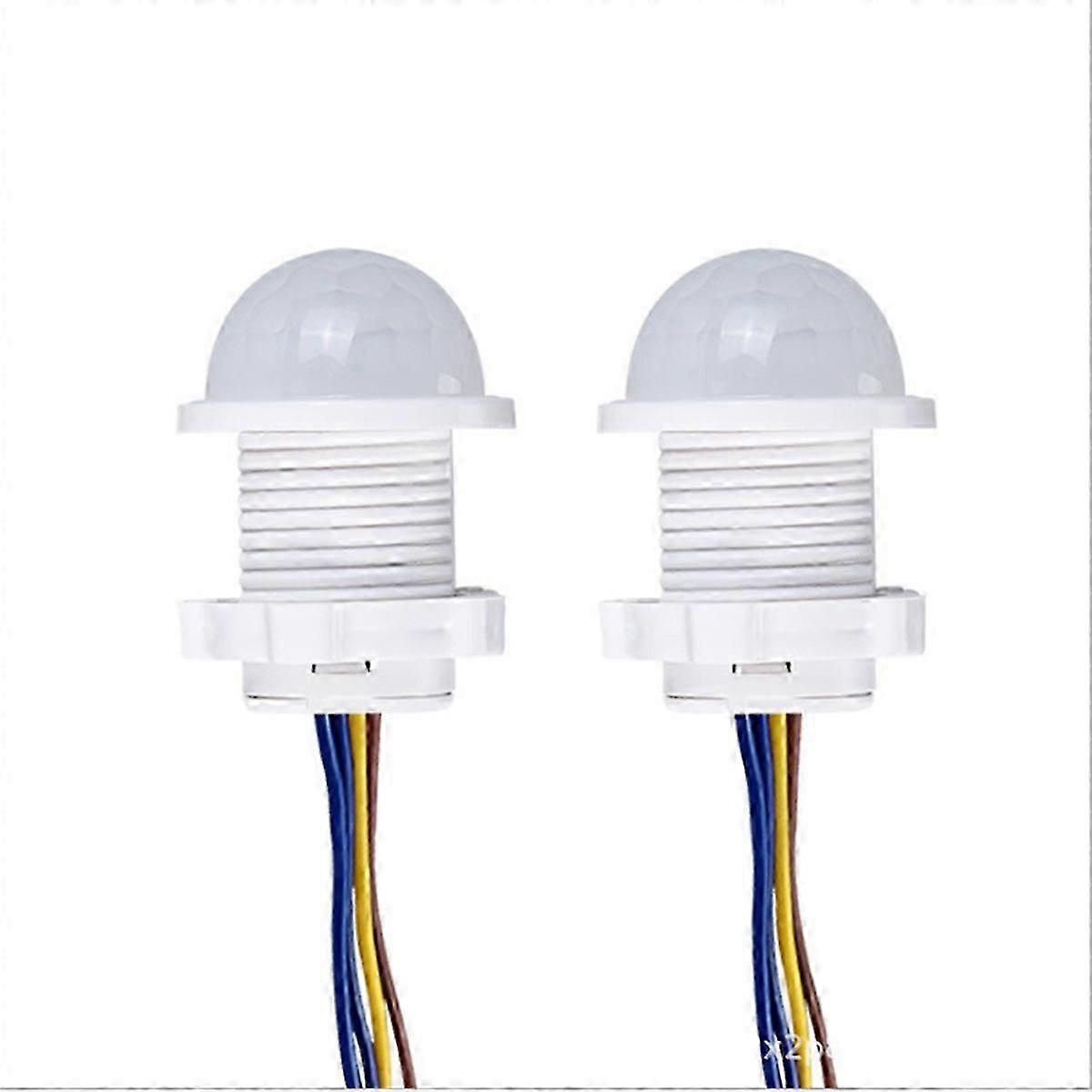 2stk smart pir sensor detektor switch 110v 220v menneskekrop infrarød bevægelsessensor indction auto tændt slukket lys afbrydere