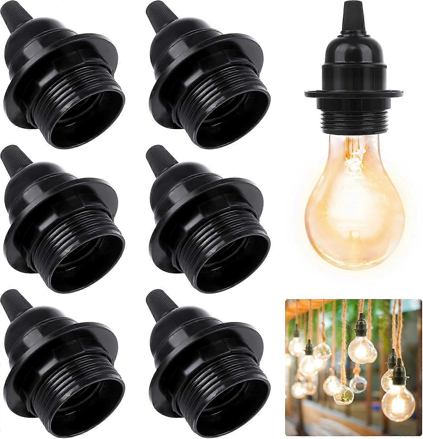 E27 Vintage Lamp Socket, 6 Pcs E27 Decorative Light Bulb Socket 250V 4A Lamp