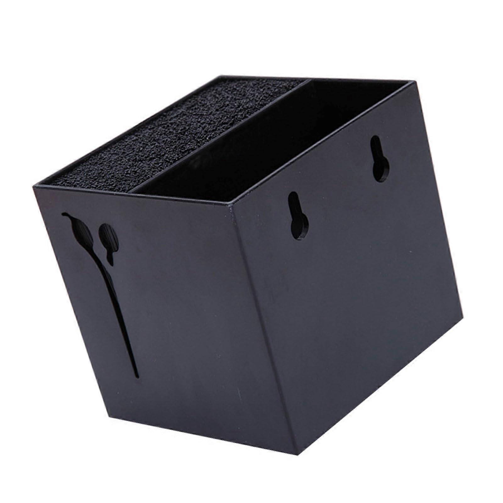 Hairdresser Accessory Holder Large Capacity Storage Box With Multiple Sections Black Plastic Salon Tool Organizer