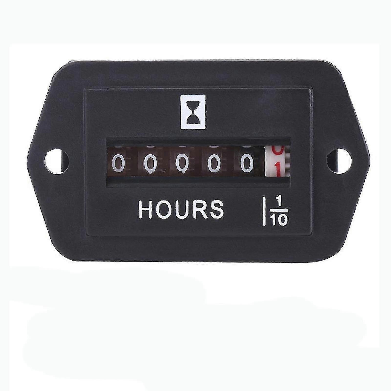 Mechanical Hour Meter Fully Sealed Rectangle Dc 12v-36v High Accuracy Time Counter For Engineering Machinery
