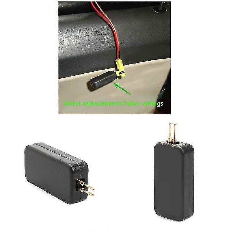 2pcs Car Airbag Simulator Emulator Resistor Bypass Fault Finding Diagnostic Black Inspection Tool