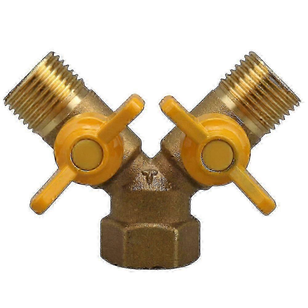 2 Way Gas Pipe Connector Splitter Solid Brass Y Piece Joiner Connector
