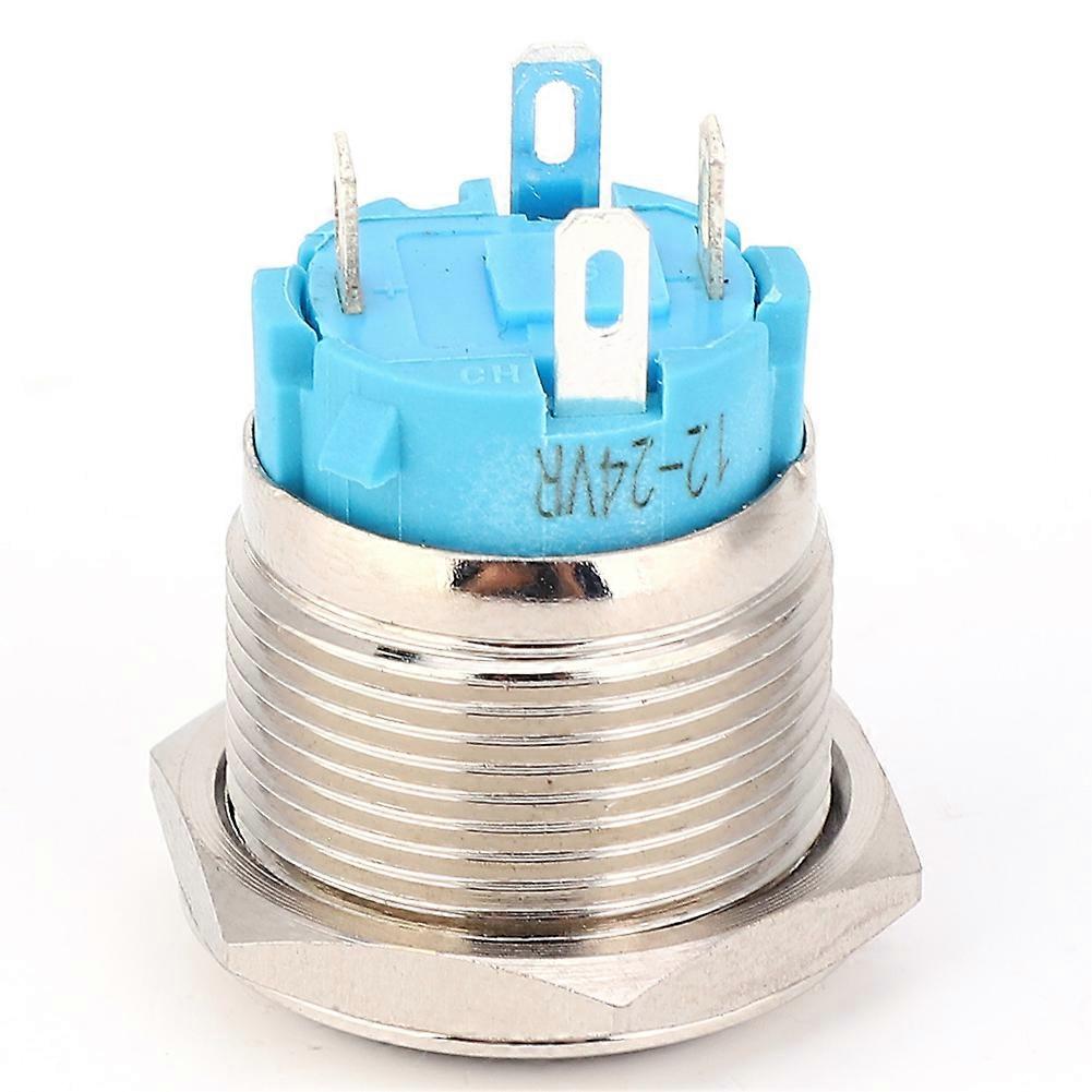 2pcs 19mm Red Self-Locking Push Button Switch 12-24V DC 1NO 4PIN