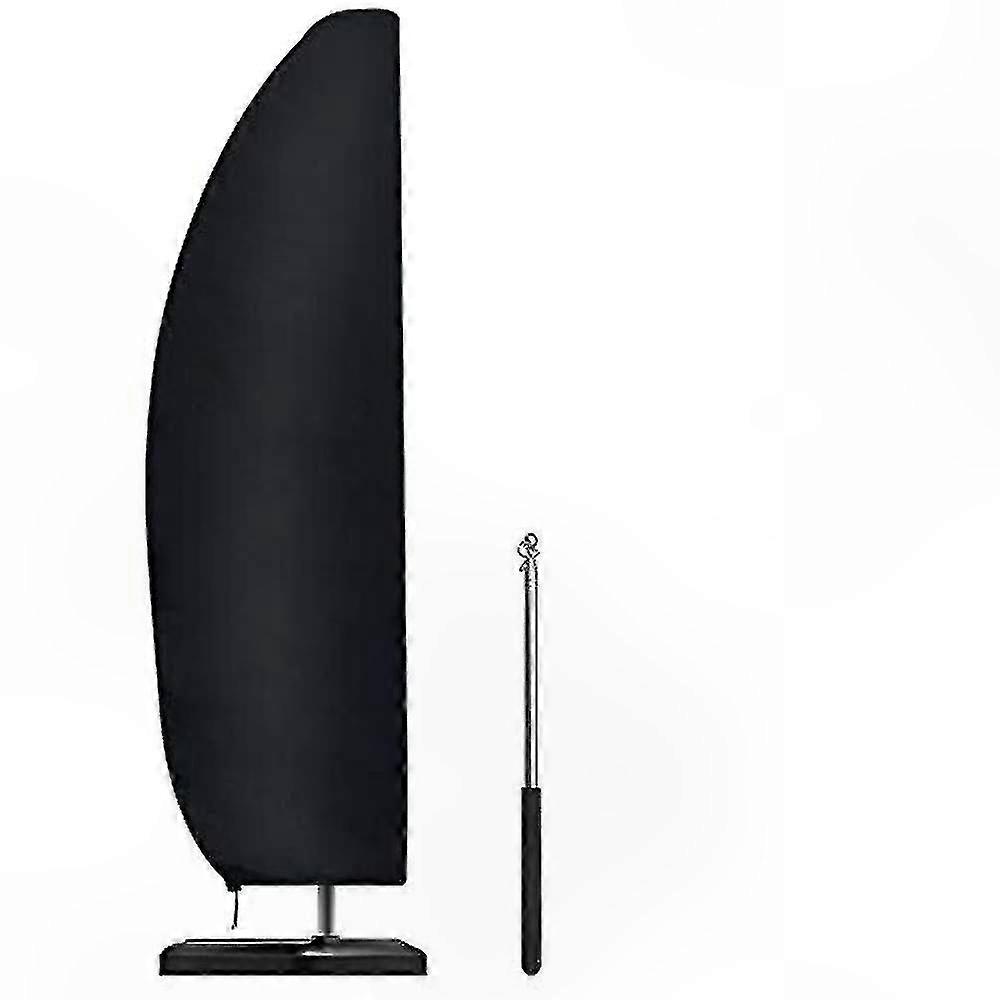 Extra Large Umbrella Cover, Waterproof and Windproof, Durable Oxford Fabric with Zippered Closure (265 X 40/70/50 cm) - Black