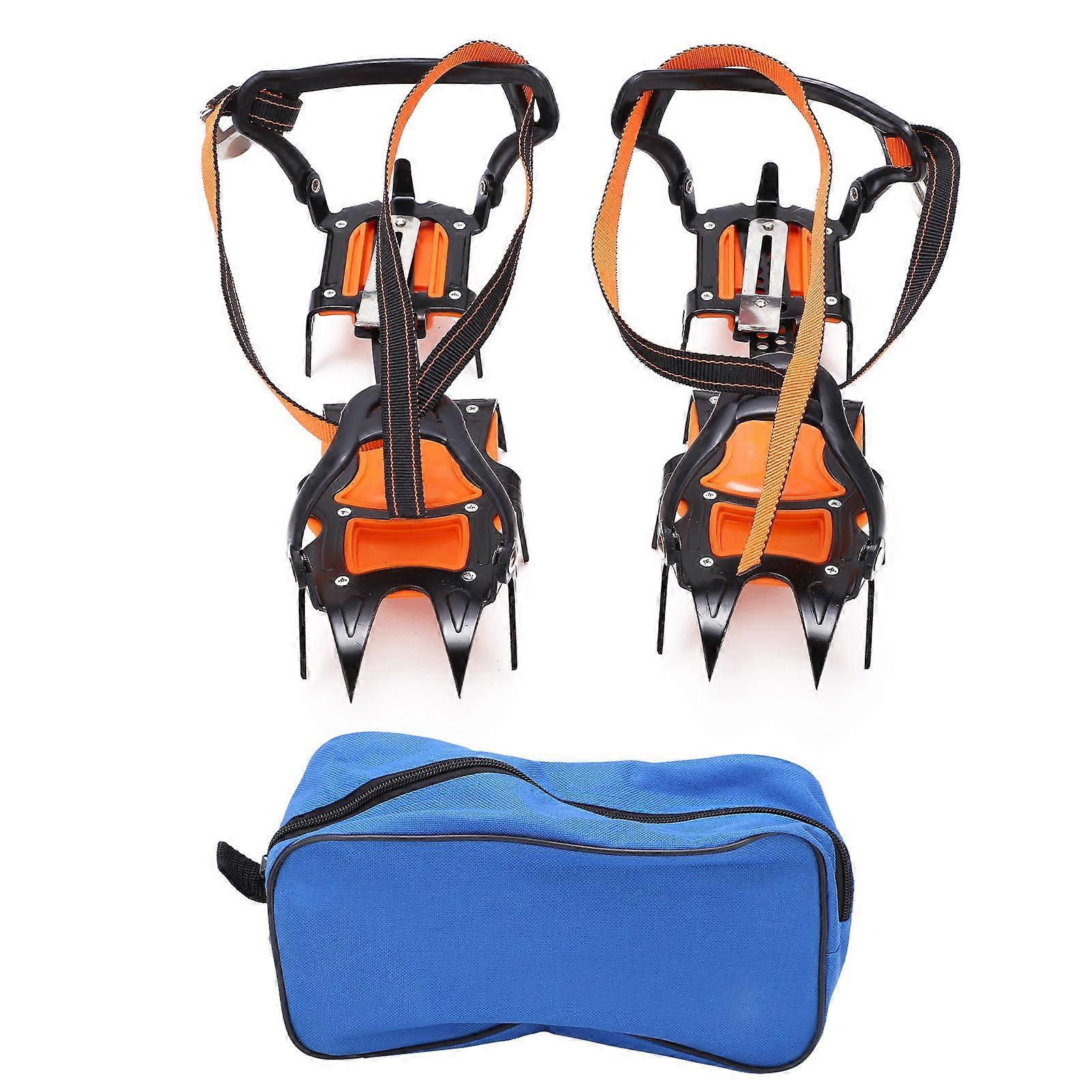 Crampons Anti Slip 12 Teeth High Strength Strong Grip Firm Wearproof Ice Cleats for Snow Day Desert