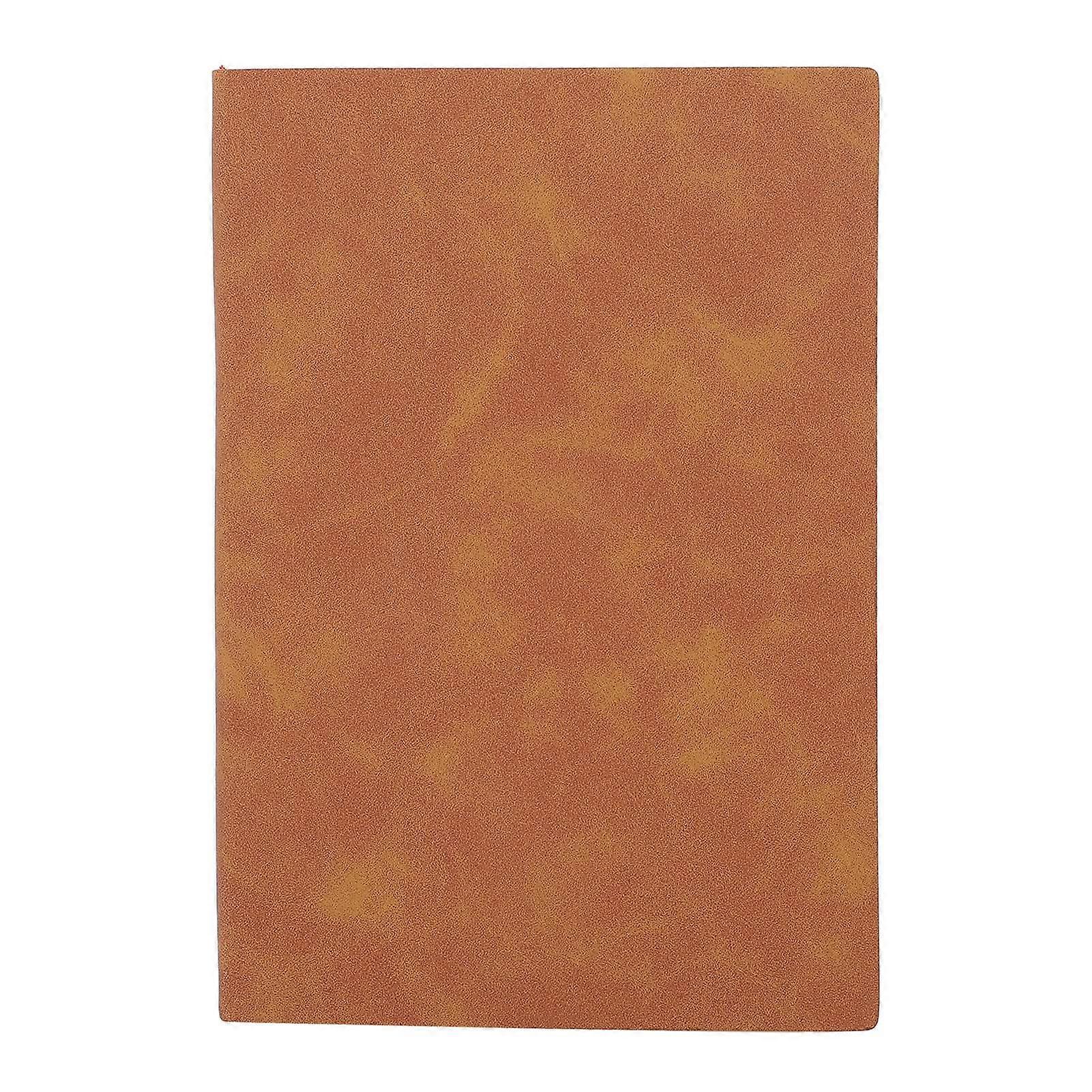 Carnet de notes 100 feuilles en cuir PU A5 ligné, portable et léger, pour la prise de notes, le bureau, marron