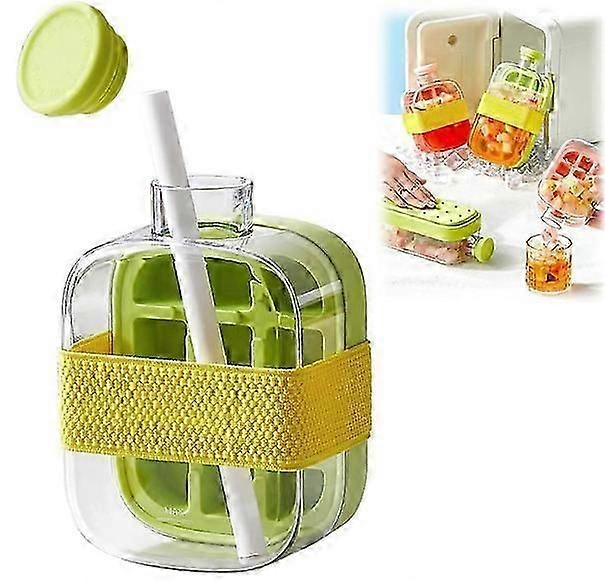 2-in-1 Water Bottle with Ice Cube Tray for Freezer, Ideal for Home Parties and Drinks