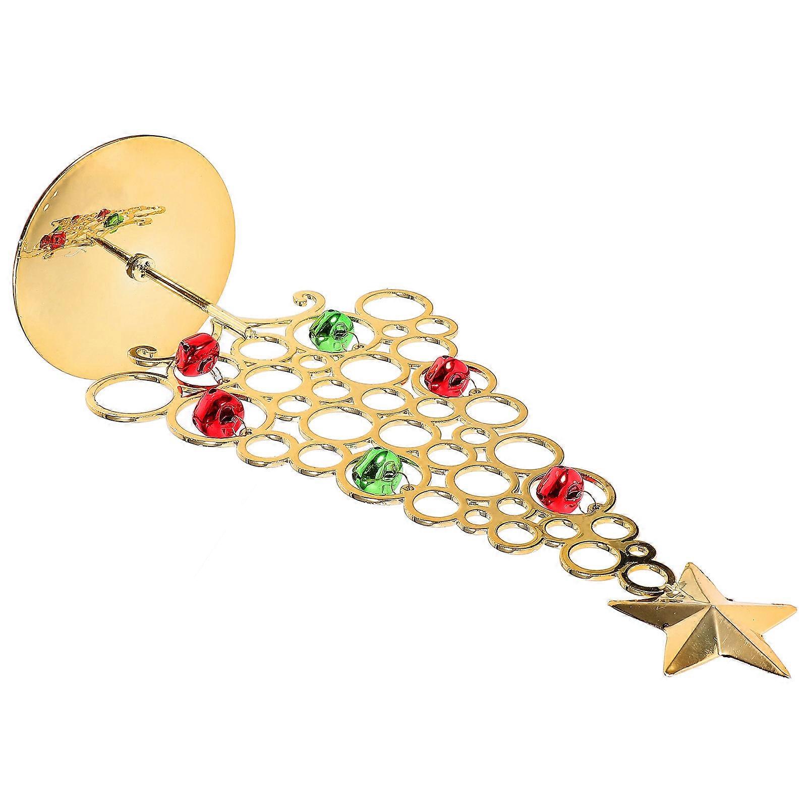 Wrought Iron Christmas Tree Ornament Stand for 4Pcs Metal Tree Display