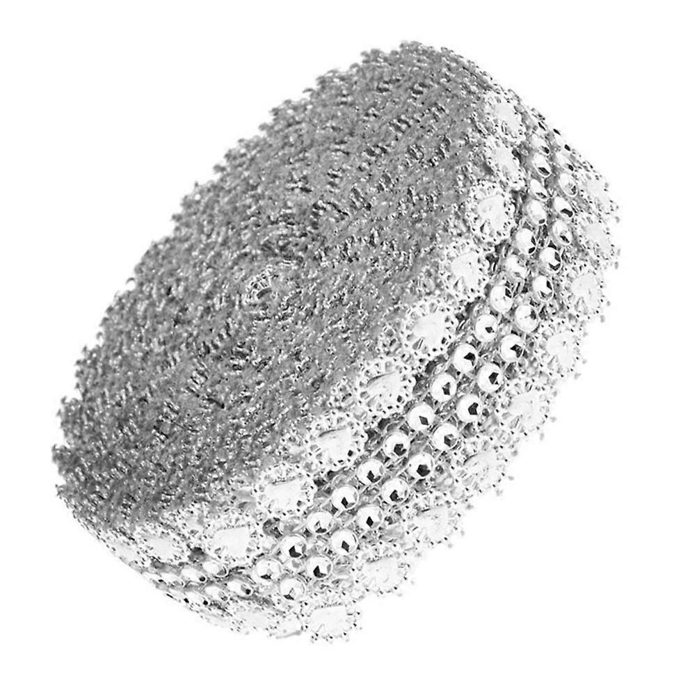 Silver Rhinestone Ribbon for DIY Use 1 Roll Diamond Sparkle Material