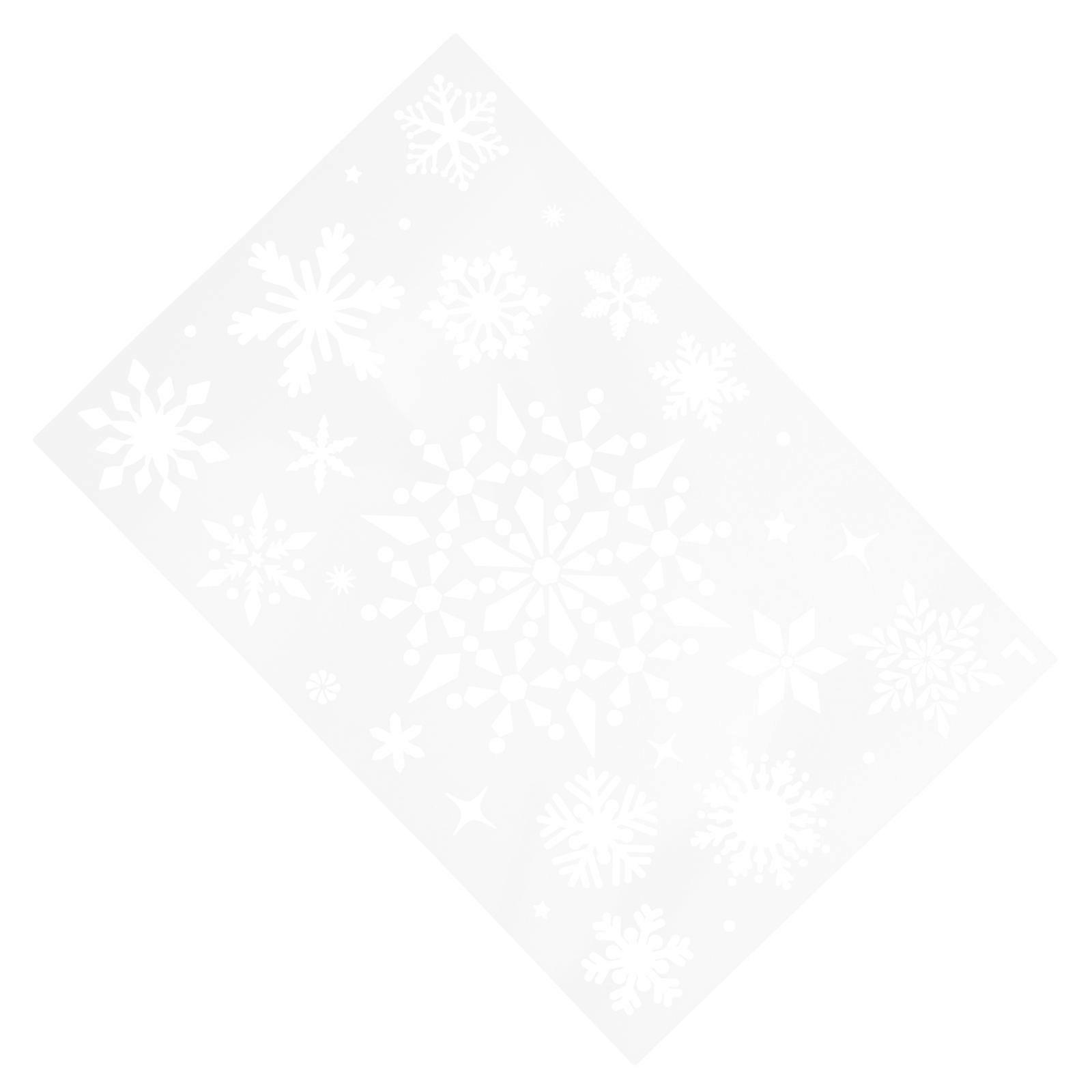 White Plastic Snowflake Stencil for Painting DIY Projects 4Pcs