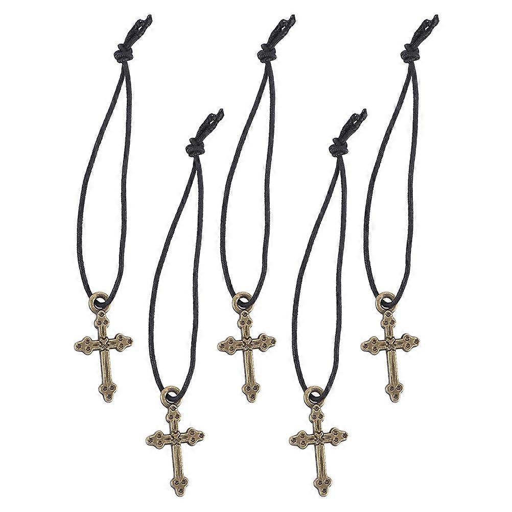Mini Alloy Necklace Doll Cross Neck Chain for Decoration 15Pcs
