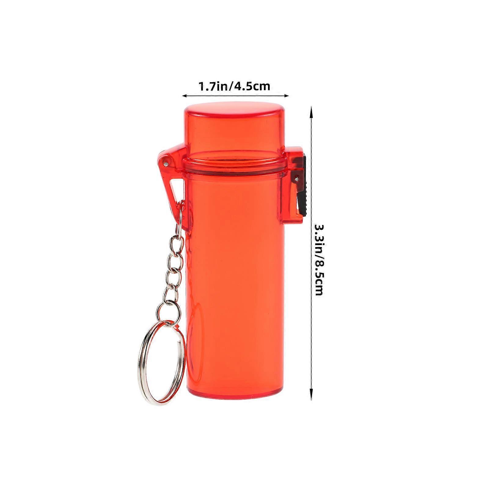 Waterproof Multipurpose Lighter Pouch for Outdoor Survival Lighter and Keys Red Plastic and Stainless Steel Quick Ignition 1Pack