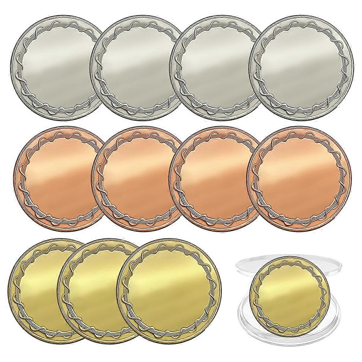 Blank Challenge-Coin w/Protection Box Engravable Blank Brass Coins