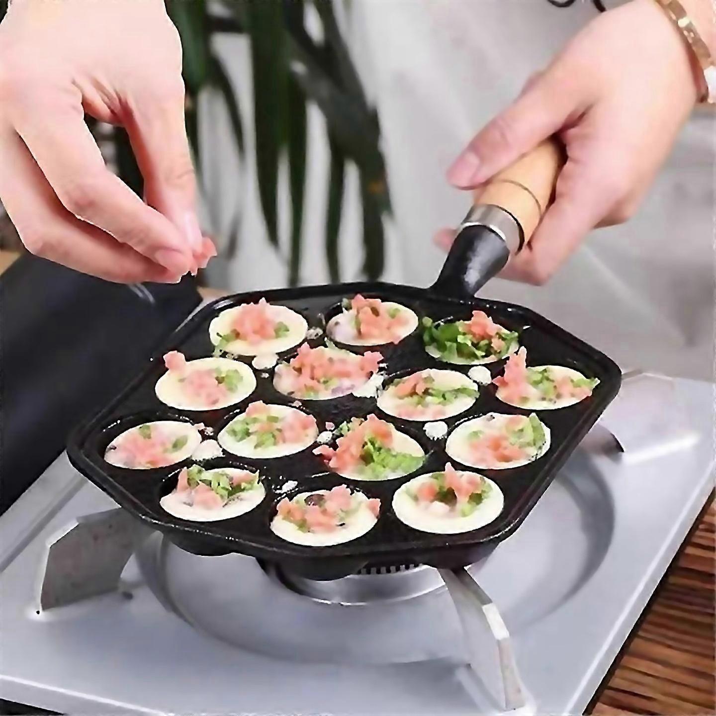 For 14holes Non Stick Takoyaki Maker Cooking Baking Forms Mold Trayb