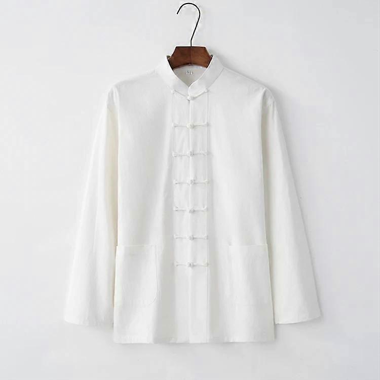 Traditional Chinese Tang Suit Cotton Linen Kung Fu Costume Martial Art Performance Outfit Loose Casual Women&Men Tai Chi Uniform