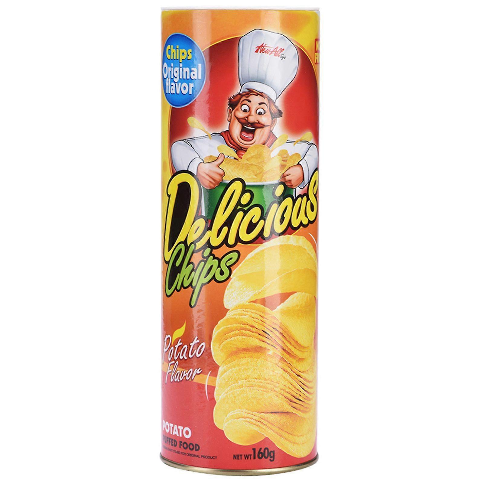 Novelty Potato Chip Can Funny Pranks Joke Jump Pop Out Spring Snake Trick Toy