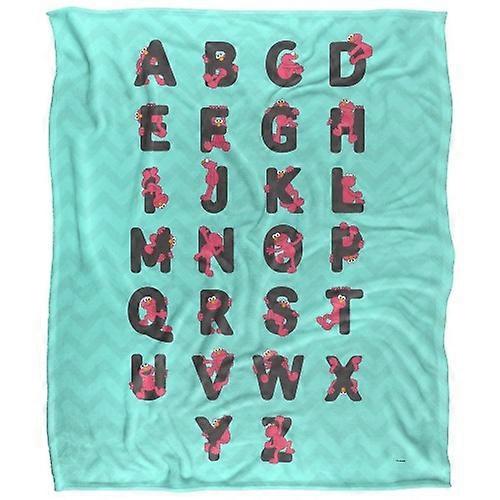 Sesame Street Silky Alphabet Elmo Supersoft Blanket