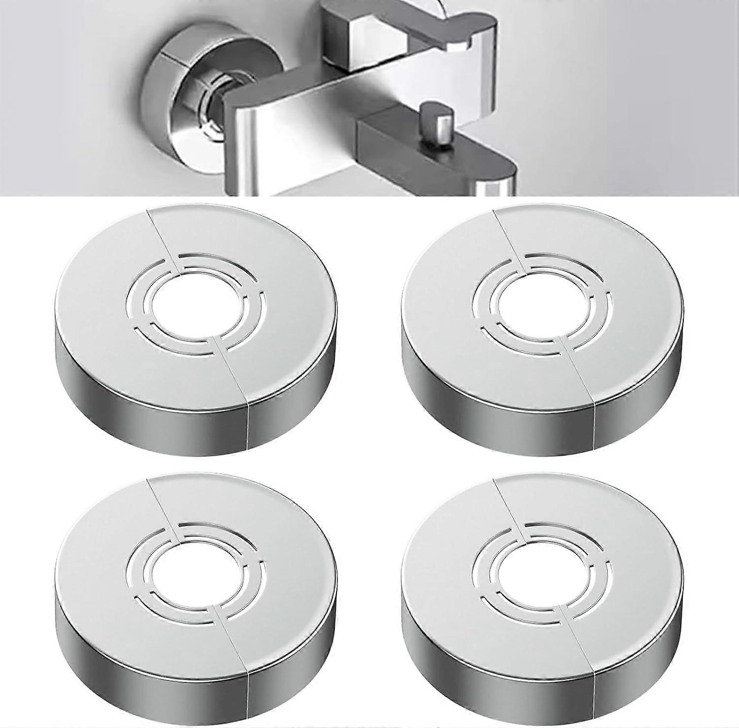 Radiator Pipe Cover 4Pcs Decorative Shower Escutcheons 3 Sizes in 1 Heating Pipe Cover Escutcheons Radiator Escutcheon for Faucets, Pipes, Water Pipes