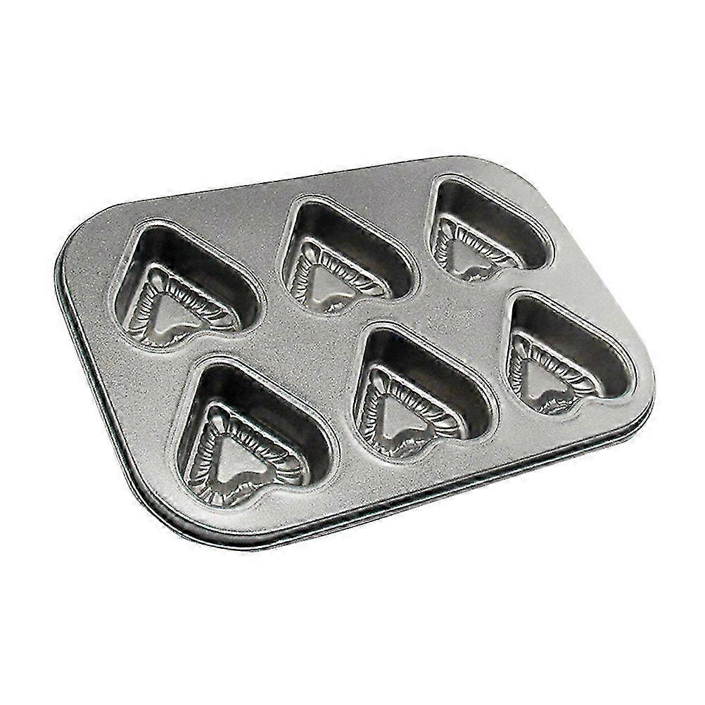 6 Hole Cake Mold Heart Shape Ovenware Baking Pan Baking Tray Baking Tools 2025