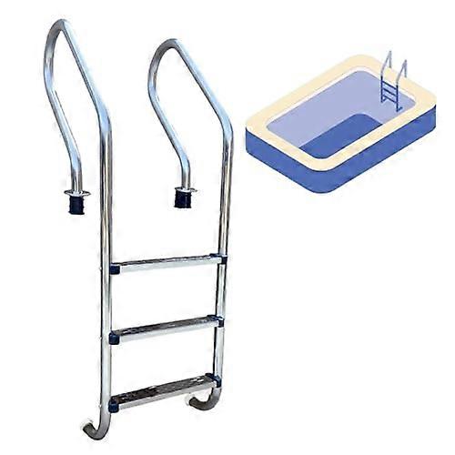 Above Ground Pool Ladder Stainless Steel 3Step Handrails Load Capacity 250kg Indoor Outdoor Use